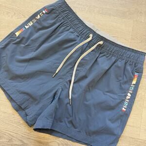 Wowie Nomad Lined Shorts Mens Medium 4.5" Flow 2.0 Athletic Fit Blue Aztec Trim